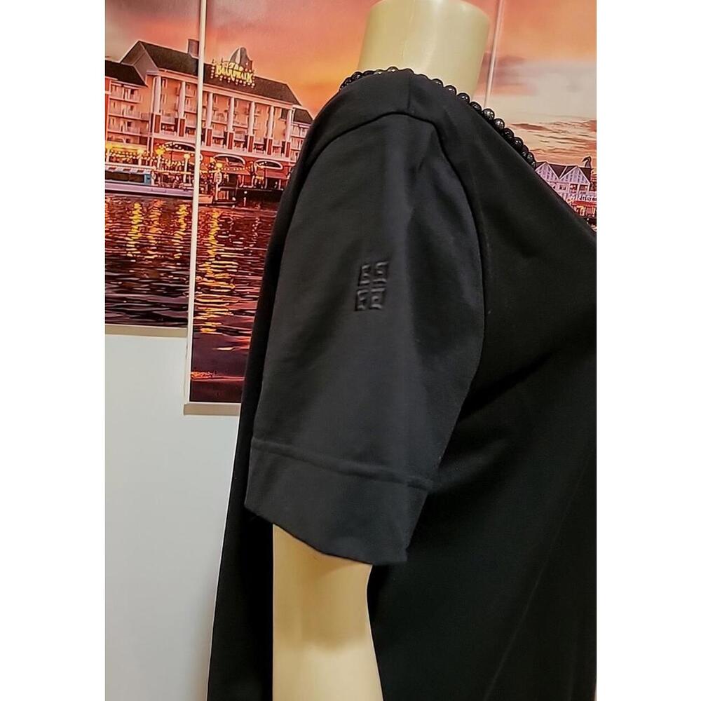 GIVENCHY  Size S Women's Black Top Blouse Witn Neck Details & Shoulder Zip #C - Picture 5 of 15